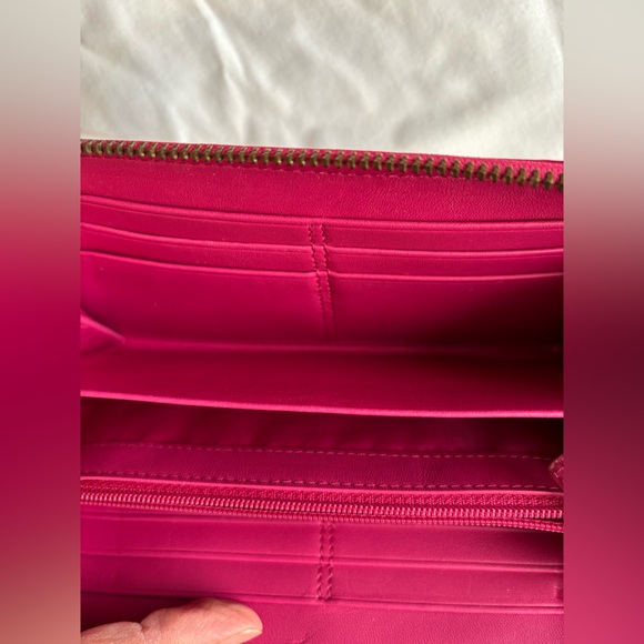 Coach Heritage Pink Plaid Tattersall Accordion Wallet Y2K - Picture 7 of 8